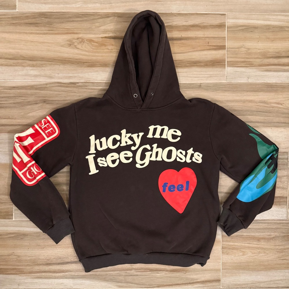Kanye West Kids See Ghosts Camp Flog Gnaw Hoodie Lucky Me I See Ghosts M Black